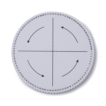 EVA Braiding Disc Disk, Macrame Board, DIY Braided Cord Bracelet, Craft Tool, Flat Round, White, 19x1.4cm