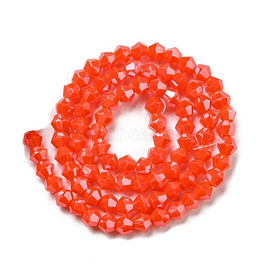 Opaque Solid Color Electroplate Glass Beads Strands(GLAA-F029-P4mm-C03)-2