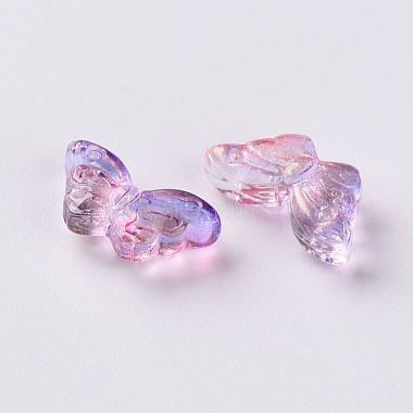 Two Tone Transparent Spray Painted Glass Beads(GLAA-S190-018E-01)-3