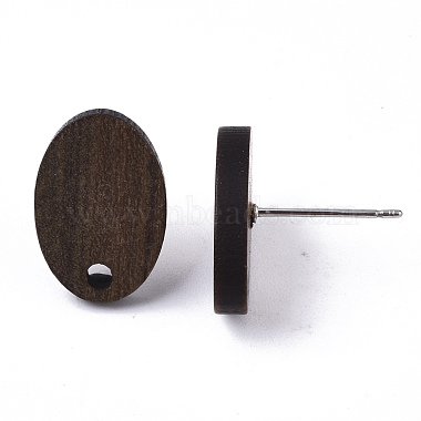 Accessoires de boucles d'oreilles en bois de noyer(MAK-N033-006)-3