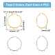 unicraftale 8pcs 2 couleurs 304 résultats de boucles d'oreilles huggie hoop en acier inoxydable(STAS-UN0044-76)-3