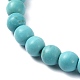 Synthetic Turquoise Round Beaded Stretch Bracelets(BJEW-JB09881-08)-4