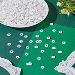 5 Strands Flat Round Handmade Polymer Clay Beads, Disc Heishi Beads for Hawaiian Earring Bracelet Necklace Jewelry Making, White, 6x1mm, Hole: 2mm, about 353~378pcs/strand, 17.7 inch(44.95cm)(CLAY-LP0001-04A)
