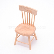 Natural Wood Home Decorations, Chair, BurlyWood, 35x40x82mm(DJEW-WH0007-96)