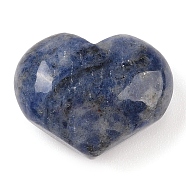 Natural Sodalite Love Heart Stone, Pocket Palm Stone for Reiki Balancing, 20x25~26x12~13mm(G-I367-02E)