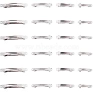 Iron Hair Barrette Findings, French Hair Clip Findings, Platinum Color, 39~78x6~9mm, 120pcs/set(DIY-PH0018-08)