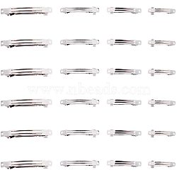 Iron Hair Barrette Findings, French Hair Clip Findings, Platinum Color, 39~78x6~9mm, 120pcs/set(DIY-PH0018-08)