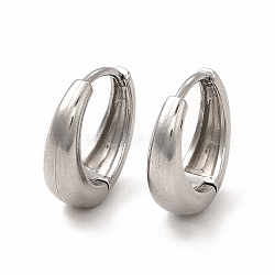 Non-Tarnish 316 Stainless Steel Hoop Earrings for Women, Stainless Steel Color, 15x14x5mm, Pin: 1mm(EJEW-C004-15P)