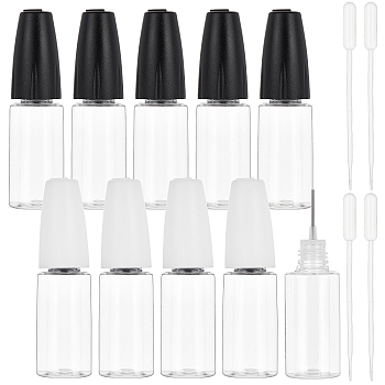 Column PET Refillable Dropper Bottle, with Stainless Steel Pin and Disposable Plastic Transfer Pipettes, Mixed Color, 24pcs/set