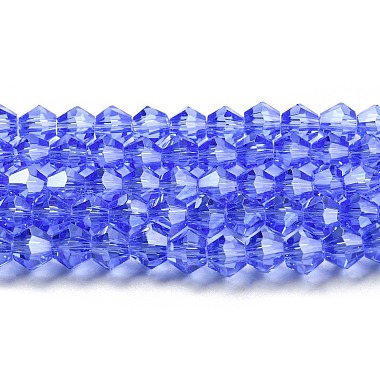 Light Blue Bicone Glass Beads