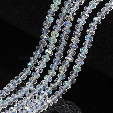 4mm Clear Rondelle Glass Beads
