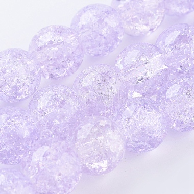 Lilac Round Glass Beads