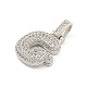 Brass Micro Pave Clear Cubic Zirconia Pendants(KK-B099-01P-G)-2