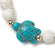 Round Synthetic Howlite Beaded Stretch Bracelets(BJEW-JB10269-03)-2