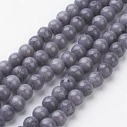 Natural Mashan Jade Round Beads Strands, Dyed, Gray, 6mm, Hole: 1mm, about 69pcs/strand, 15.7 inch(G-D263-6mm-XS29)