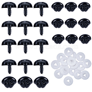 Plastic Safety Noses, Craft Nose, with Washers, for DIY Doll Toys Puppet Plush Animal Making, Black, 20x27x25mm(DIY-WH0488-34B)