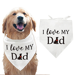 Cotton Dog's Kerchief, Triangle Pet's Bandana, Father Theme, Word, 380x780mm(AJEW-WH0503-001)