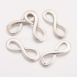 Tibetan Style Zinc Alloy Infinity Links connectors, Antique Silver, 23x8.5x1mm, Hole: 4x7mm, about 1429pcs/1000g(TIBE-R303-06)