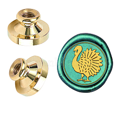 Wax Seal Brass Stamp Head, for Wax Seal Stamp, Bird Pattern, 25x14.5mm(AJEW-WH0209-415)