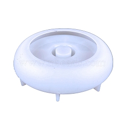 DIY Candle Holder Silicone Molds, Resin Plaster Cement Casting Molds, Flat Round, 15x3.3cm(PW-WG16351-04)
