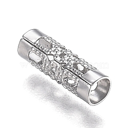 Tarnish Resistant 304 Stainless Steel Tube Beads, Hollow, Stainless Steel Color, 12x4mm, Hole: 3.2mm(STAS-I166-22P)