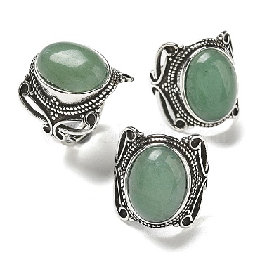 Natural Green Aventurine Adjustable Rings(RJEW-I108-02AS-08)-4