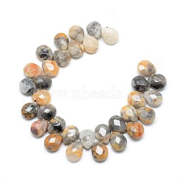 Brins de perles de pierres précieuses d'agate de dentelle folle naturelle(G-T006-10)-2