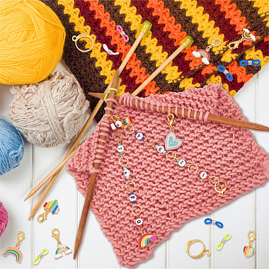 Rainbow DIY Knitting Tool Sets(HJEW-NB00058)-5