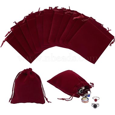 Dark Red Velvet Bags