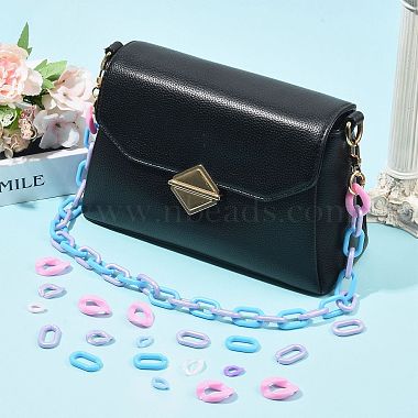 180Pcs 9 Colors Opaque Acrylic Linking Rings(OACR-FS0002-78)-5