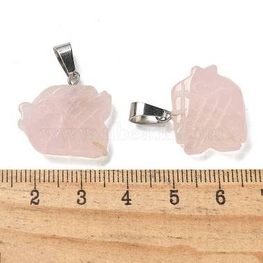 Natural Rose Quartz Pendants(G-B127-16P-01)-3