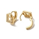 KC Gold Plated Brass Micro Pave Cubic Zirconia Hoop Earring(EJEW-L271-01KCG-01)-2