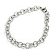 Fashionable 304 Stainless Steel Engraved Bubbles Cable Chain Bracelets(STAS-A028-B087P)-1