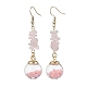 Natural & Synthetic Mixed Gemstone Chips Dangle Earrings(EJEW-JE05634)-3