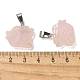 Natural Rose Quartz Pendants(G-B127-16P-01)-3