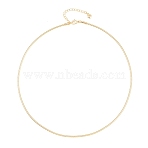 2MM Round Brass Chain Necklace Making, for Pendant and Charms, Golden, 17.32 inch(44cm)(KK-P354-02G)