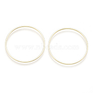 Brass Linking Rings, Ring, Real 18K Gold Plated, 30x1mm(X-KK-S348-201)