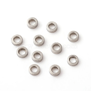 201 Stainless Steel Linking Rings, Ring, Stainless Steel Color, 2.5x0.8mm, Inner Diameter: 1.4mm(STAS-F192-009P-06)