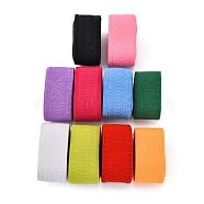BENECREAT 20m 10 Colors Jacquard Polyester Elastic Bands, Flat with Double Rhombus Pattern, Mixed Color, 50x217mm, 2m/colors(SRIB-BC0001-03)