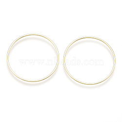 Brass Linking Rings, Ring, Real 18K Gold Plated, 30x1mm(X-KK-S348-201)