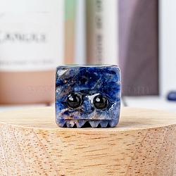 Natural Sodalite Display Decorations, for Home Office Desk, Cube, 15~20mm(G-PW0004-19F)