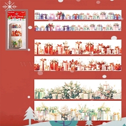 DIY Picture Stickers, Decorative Adhesive Tapes, Starlight Christmas Collection, Red, 20~40mm, pack: 145x70mm, 3roll/set(STIC-M004-03B)