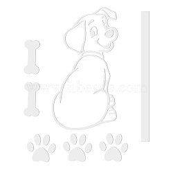 PVC Sticker Car Decoration, Face Car Sticker, for Car Decoration, Square, Dog Pattern, 305x305mm(DIY-WH0254-011)