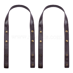 PU Leather Bag Strap, with Iron Snap Botton, Bag Replacement Accessories, Coffee, 79x2.55x0.6cm(FIND-WH0069-98)