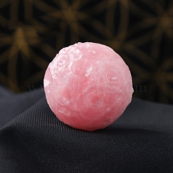 Natural Rose Quartz Display Decorations, for Home Decoration, Moon Meteorite, 40mm(DJEW-PW0013-46D)