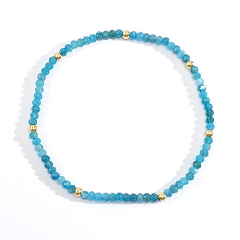 Bohemian Style Natural Hemimorphite Beaded Stretch Bracelets for Women, Stackable Bracelets