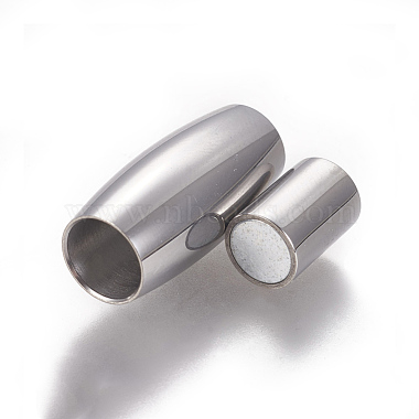 304 Stainless Steel Magnetic Clasps with Glue-in Ends(STAS-F212-022P)-2