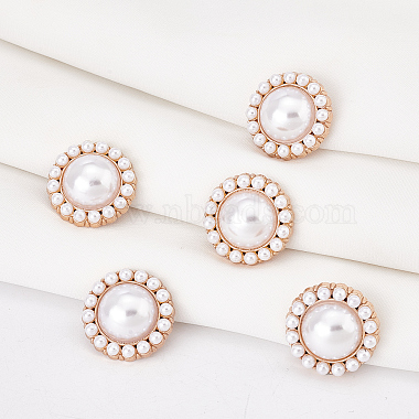 Plastic Imitation Pearl Shank Buttons(FIND-NB0003-71KCG)-2