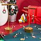 サニークルー 12 ペア 12 スタイルのクリスマス テーマ合金ダングル イヤリング(EJEW-SC0001-33)-4