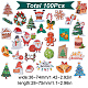102Pcs Christmas Theme Plastic Self Adhesive Stickers(DIY-SC0021-89)-3